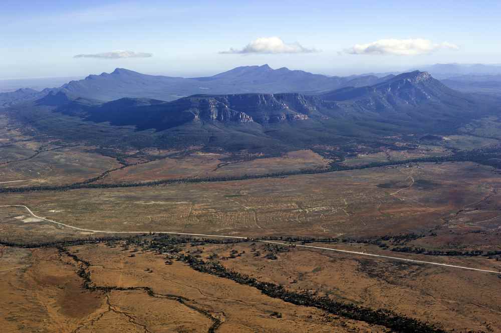 flinders ranges aerial view wilpena pound