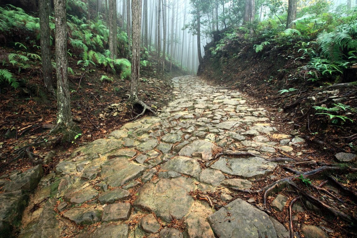 Kumano Kodo, Nakahechi route, stone trail